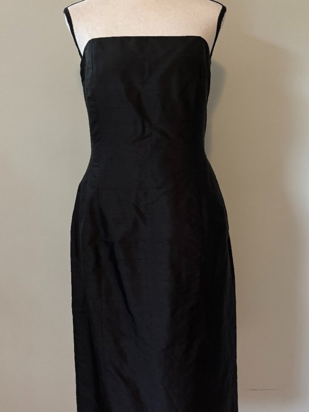 Shoshanna Black Silk Strapless Sheath Dress Size 10 Like New